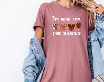 I'm Here For The Snacks Tee, I am Here For The Drinks, Family Shirt, Disney Food Beer Shirts, Disneyworld Vacation T-shirt, Disneyland Shirt