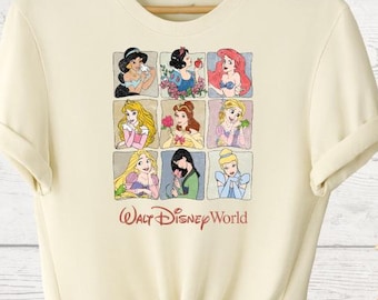 Camiseta de princesas de Walt Disney World, camisetas de princesas de Magic Kingdom, camiseta para viaje de chicas a Disney, regalo de princesas Disney de moda, camiseta de princesas de Disneyland