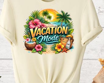 Retro Floral Vacation Shirts, Trendy Summer Vibes Tees, Beach Vacation Graphic Tees, Tropical Floral Summer Shirts, Beach Vacation T-Shirts