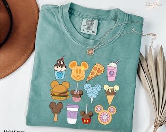 Camiseta Disney Snack de colores cómodos, camiseta Disney Snacks, camiseta Epcot Food, camiseta Disney Park Day, camiseta Disney Kids Ice Cream Donat