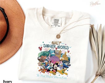 Comfort Colors Retro The Most Magical Place On Earth Tee, Disney World Shirts, Disney Vacation Tee, Disneyland Tee, Disney 2026 T-Shirts