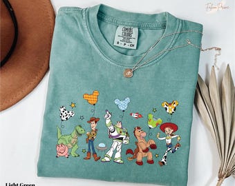 Camiseta con globos de Disney Toy Story, Disney World Toy Story, regalo familiar de Toy Story, camiseta de Disney World Woody Buzz Jessie Rex