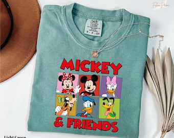 Comfort Colors Mickey & Friends Polaroid T-Shirt, Mickey and Friends Tees, Trendy Disneyland Shirt, Disneyworld Tee, Disney Family T-Shirts