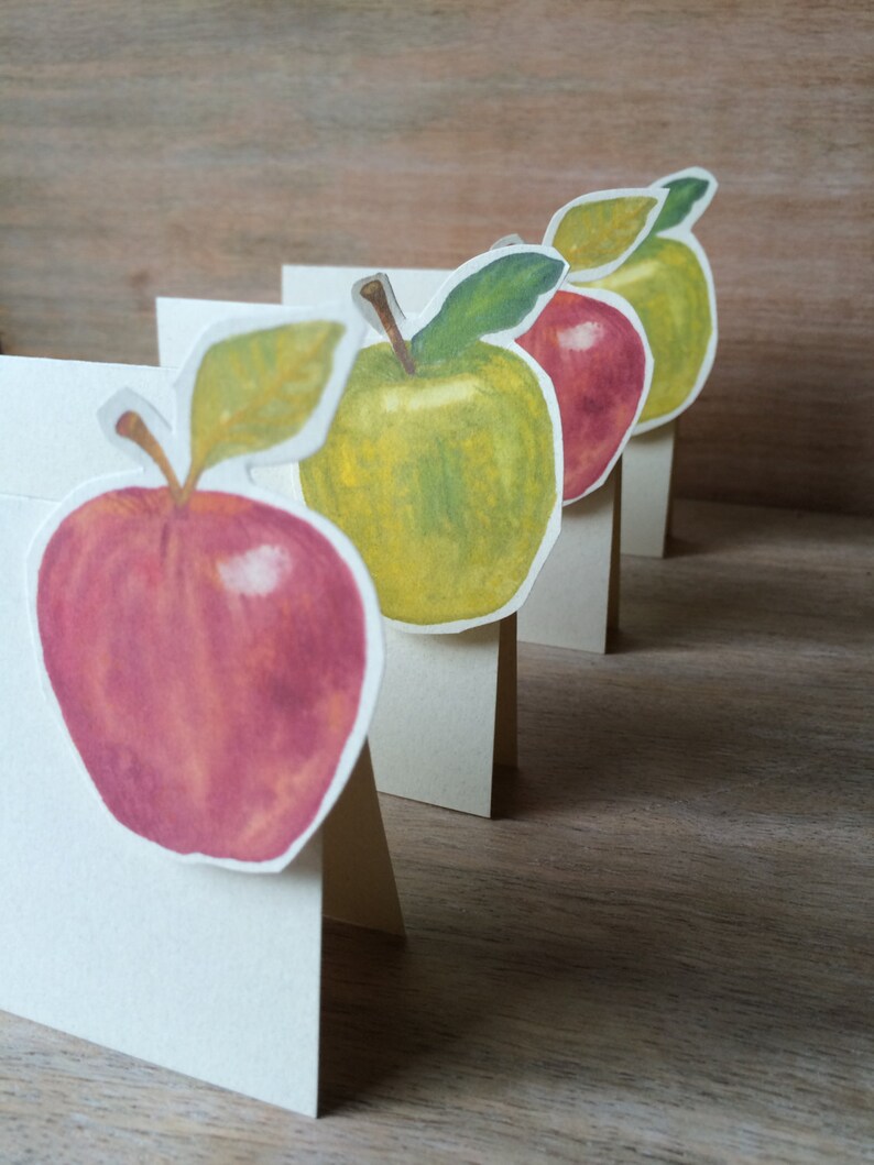 Green Apple Tent Menu Card -weddings events Escort Card Table Number Card Place Card Gift Card