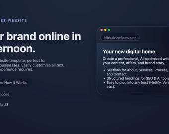Responsive HTML Landing Page Template | html / CSS / JS | Modern Business / SaaS / Portfolio