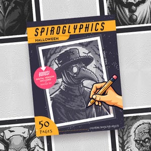 Spiroglyphics Halloween Coloring Pages For Adults: 50 Relaxing Spiral Patterns (PDF & PNG)