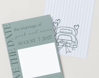 Sage Green Customizable Save the Date