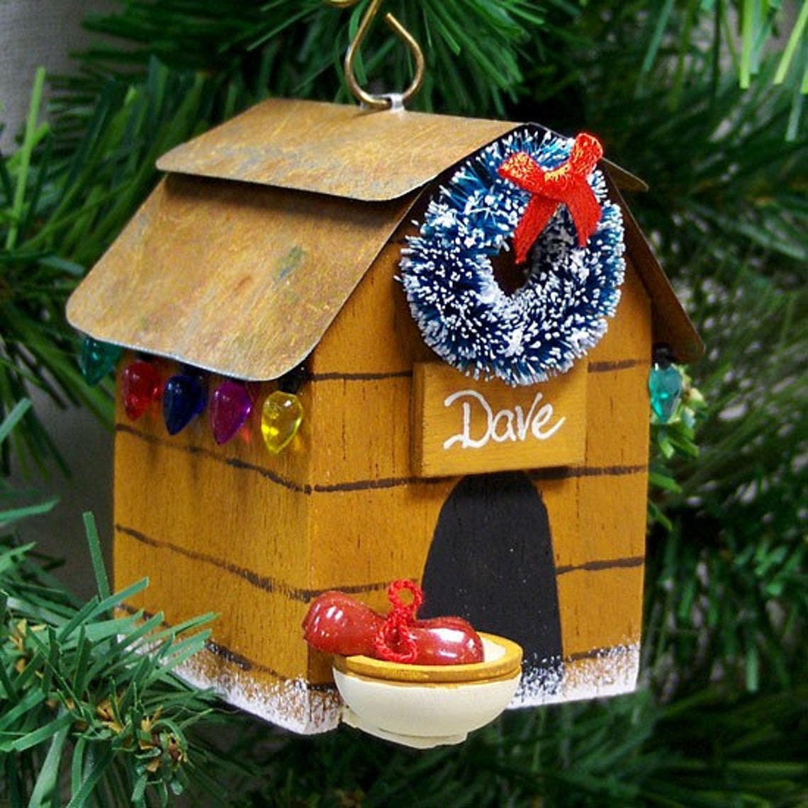 Personalized Dog Christmas Ornament Dog House  Etsy
