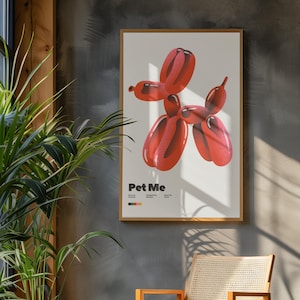 Ballon Animal Art Print, helder huisdecor, voor keuken, slaapkamer, eetkamer, woonkamer, kantoor, housewarming, verjaardagscadeau, dieren, trendy