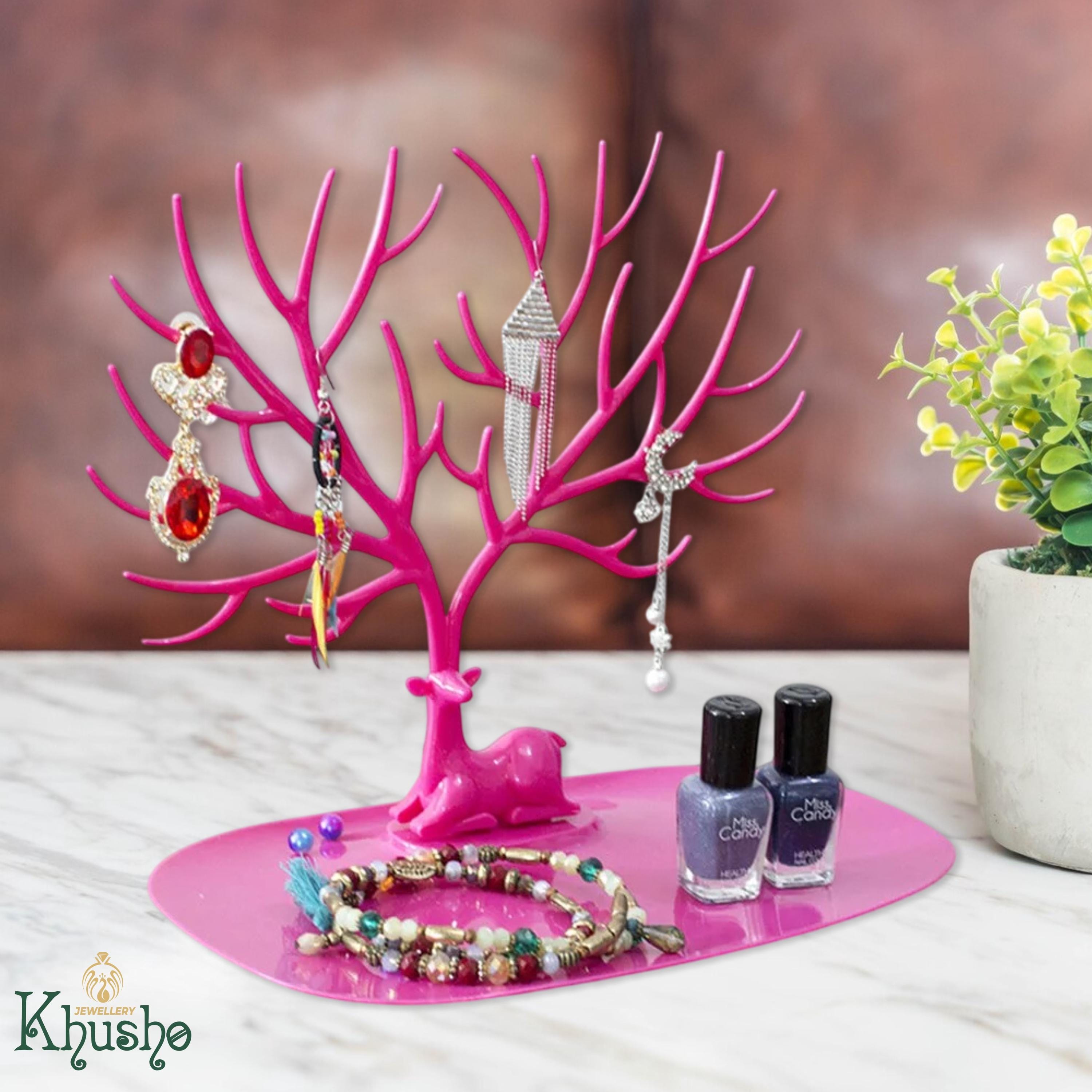 Portagioelli A Forma Di Albero Con Corna Di Cervo - Espositore Per Collane E Bracciali