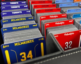 Baseball Card Dividers. Set of 90 Plastic Organizers for Baseball Card Storage Boxes.