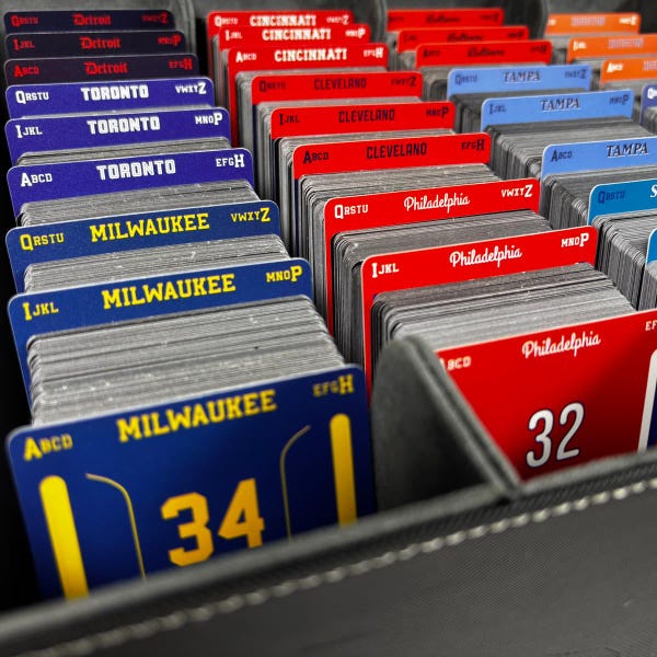 Baseball Card Dividers. Set of 90 Plastic Organizers for Baseball Card Storage Boxes.