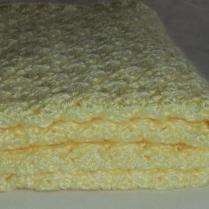 Baby Girl blanket Crochet baby blanket Lemon Yellow car seat/stroller/travel blanket Baby girl shower gift Crochet baby girl blanket image 3