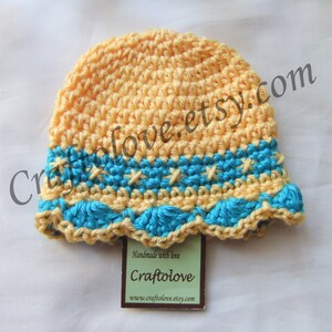 Crochet baby girl hat - Crochet baby hat - Sunshine Beach flower Baby Girl Hat - Newborn photo prop - Baby girl shower gift