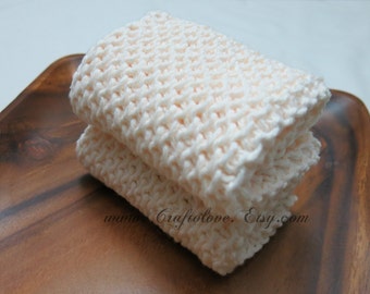 Baby washcloths - Baby wash cloths - 100% cotton washcloths- Hand Knit dishcloths- Hand Knit washcloth- Baby shower gift- Housewarming gift