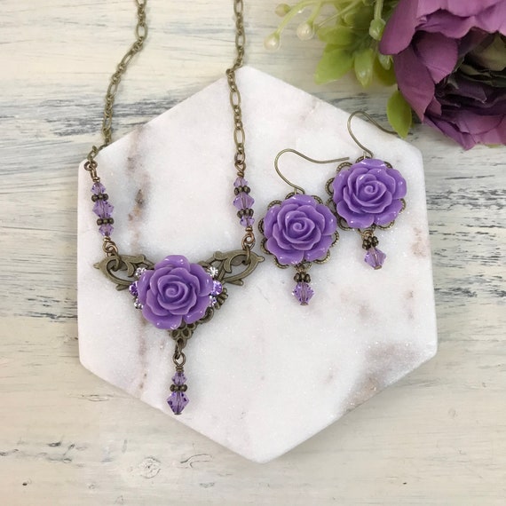 Buy Purple Necklaces & Pendants for Women by OWICHI Online | Ajio.com