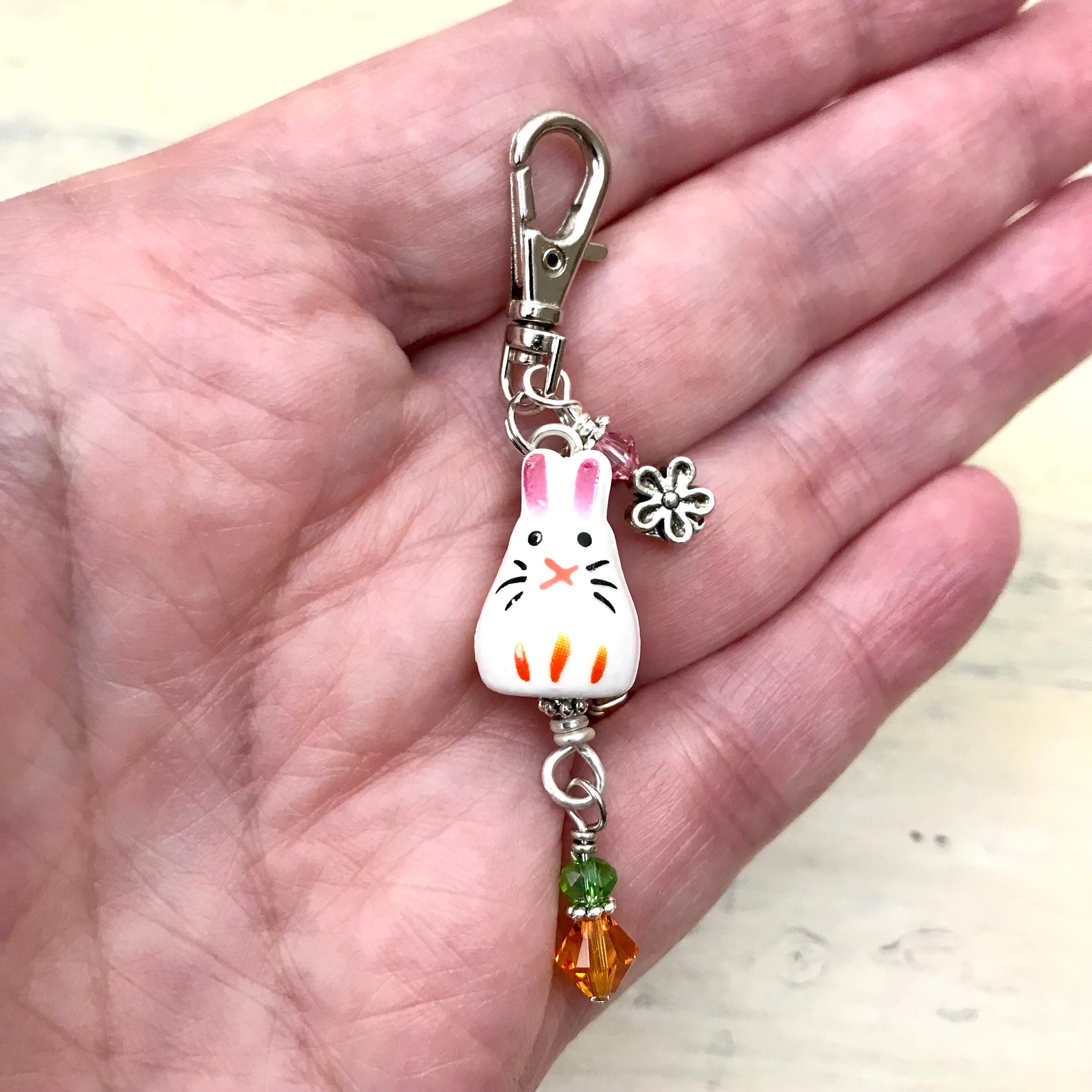 Silver Rabbit Keychain - Etsy