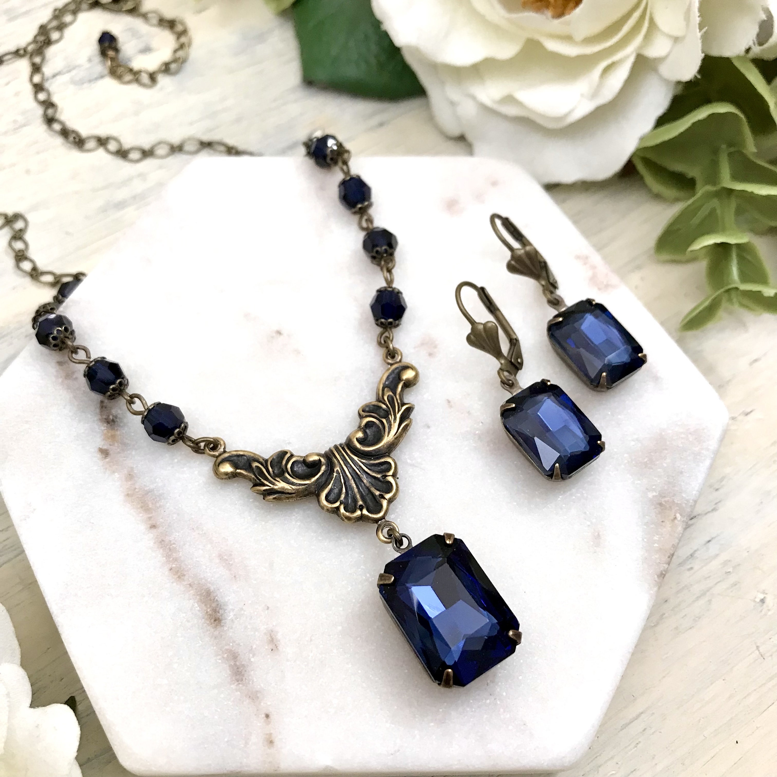 ★MIDNIGHT MOMENT.★ clear knot necklace navy Designer fashion, Seoul-fully created | W Concept