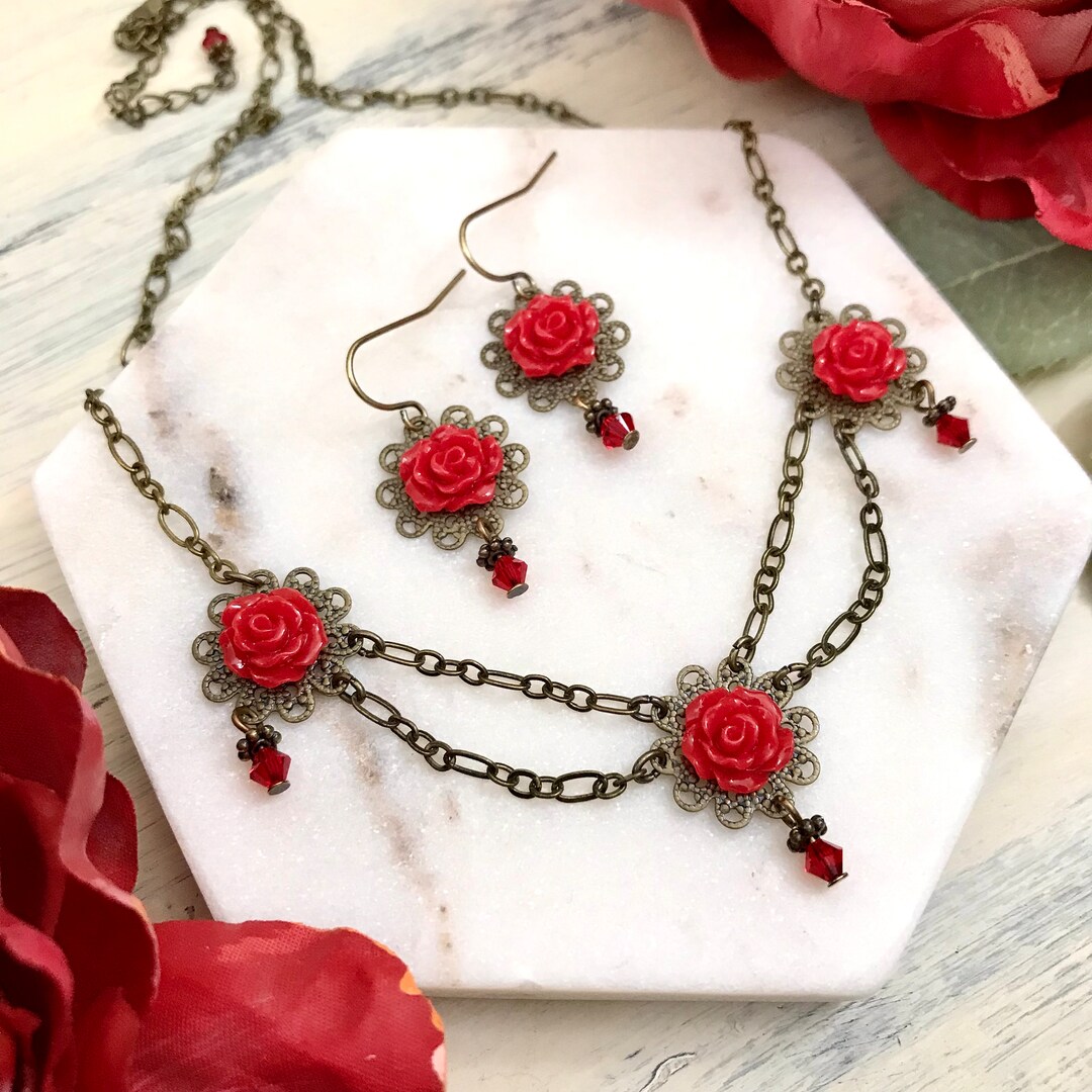 Red Rose Flower Women display picture 1