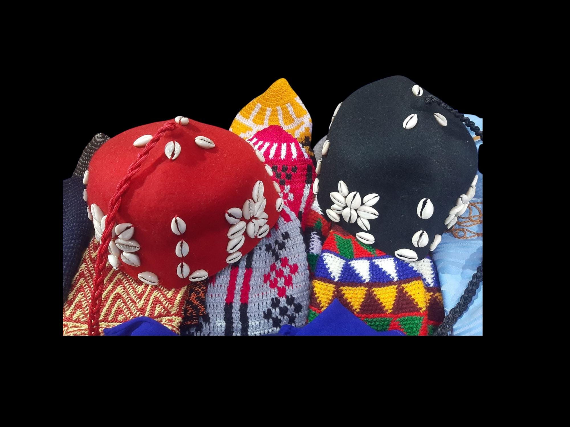 帽子 Handknitted Moroccan Beanie Unisex Moroccan Hand Knitted Wool Hats
