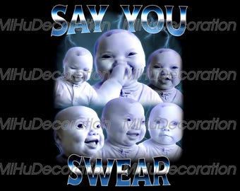 Niche Baby Holding Laugh PNG, AI Baby Laughing Meme Sublimation, Funny Niche Baby Digital Download, Tuff Holding Back a Laugh, AI Baby File
