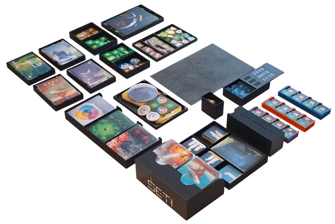 Game Insert Storage SETI Board Game Insert Organizer | 3D Printed Storage for Space ...