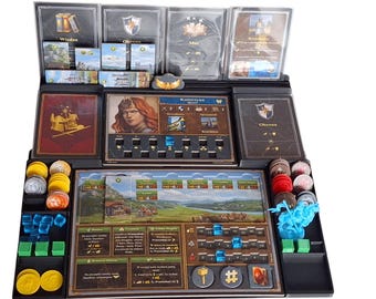 Heroes 3 Board Game Player Organizer, Might Magic 3D Printed Board