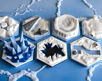 Battle of Hoth Hexes 3D Expanded Set tokens markers 47 pieces