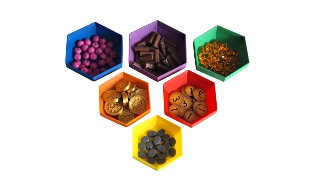 Containers for Resources, Tokens, 6-piece Set, Easy Storage, Container ...