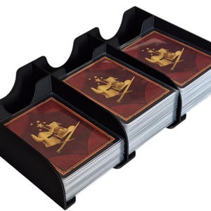 Vassoio porta carte 63,5 x 88 mm CCG universale 3 scomparti Heroes 3 gioco da tavolo