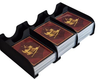 Card tray 63.5x88mm CCG universal 3 compartments Heroes 3 board game