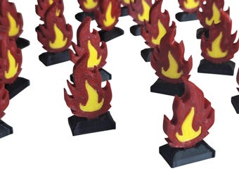 Tokens 3d Fire markers for board games