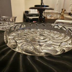 Fostoria Colony Curled SCALLOPED EDGE Serving Dish 12 1/4&quot; width
