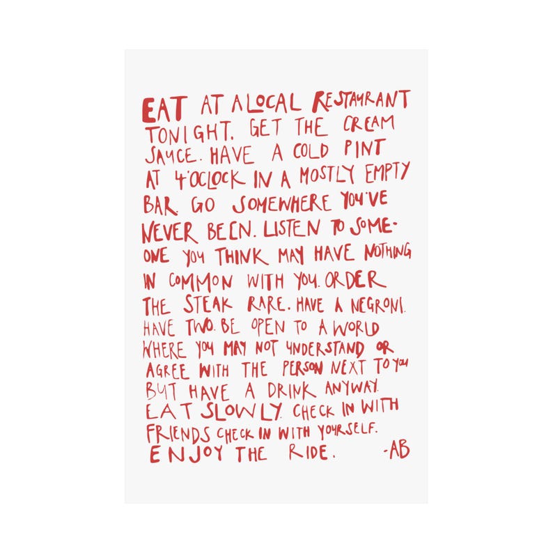Stylistic Modern Print - Anthony Bourdain - Enjoy The Ride