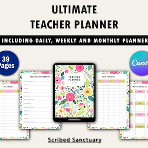 printable teacher planner, lesson plan, teacher plans, classroom planner, teacher tracker, teacher goodnotes, lesson plans, academic planner