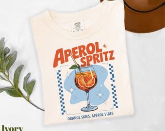Comfort Colors® Aperol Spritz Shirt, Orange Skies Aperol Vibes Tee, Funny Aperol Spritz Shirt, Summer Cocktail Shirt, Aperol Vibes Shirt