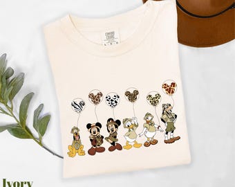 Comfort Colors® Mickey and Friends Safari Shirt, Disney Wild Trip Shirt, Mickey Safari Shirt, Mickey and Minnie Shirt, Disney Safari Shirt