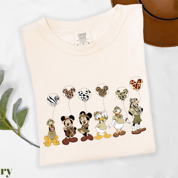 Comfort Colors® Mickey and Friends Safari Shirt, Disney Wild Trip Shirt, Mickey Safari Shirt, Mickey and Minnie Shirt, Disney Safari Shirt