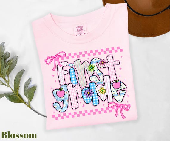 Comfort Colors® First Grade Shirt, First Day of School Shirt, Back to School Shirt, Teacher Shirt, Elementary School Shirt, 1st Grade Shirt