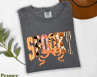 Comfort Colors® Spooky Shirt, Retro Halloween Shirt, Spooky Season Shirt, Spooky Coquette Shirt, Pumpkin Shirt, Halloween Ghost Shirt