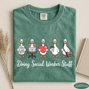 Doing Social Worker Stuff Shirt, Silly Goose Shirt, Social Worker Team Shirt, Social Worker Gift, Comfort Colors® Social Worker Stuff Tee
