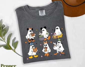 Comfort Colors® Mickey Ghost Shirt, Mickey Halloween Shirt, Halloween Disney Gift, Halloween Pumpkin Shirt, Disney Halloween Shirt