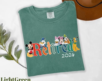 Comfort Colors® Disney Retired 2025 Shirt, Retired Teacher Shirt, Mickey and Friends Retired Shirt, Retirement Shirt, Disney Friends Shirt