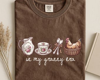 Comfort Colors® In My Granny Era Shirt, Funny Grandma Shirt, Vintage Granny Shirt, Farmhouse Shirt, Cottagecore Shirt, Retro Granny Shirt