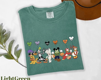 Comfort Colors® Mickey and Friends Halloween Shirt, Disney Squad Halloween Party Shirt, Disney Spooky Shirt, Disney Halloween Squad Shirt