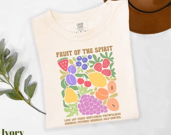 Comfort Colors® Fruit of the Spirit Shirt, Christian Shirt, Bible Verse Shirt, Faith Shirt, Religious Shirt, Faith Based Shirt