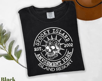 Comfort Colors® Spooky Island Amusement Park Shirt, Island Resort Shirt, Skeleton Skull Shirt, Retro Halloween Shirt,  Spooky Island Shirt