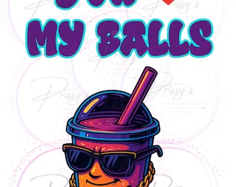 Funny Boba Balls PNG, sublimation et transfert DTF (téléchargement numérique)