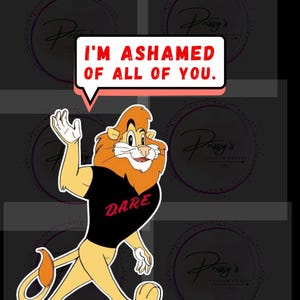 Daren the Lion - DARE Program Nostalgia (Digital Image) Retro, 90s kids, dtf transfer