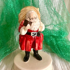 Old World Santa Claus, Musical, Ceramic Porcelain, Father Christmas, Saint Nicholas, Revolving, Hand Painted, Mid Century Holiday Decor